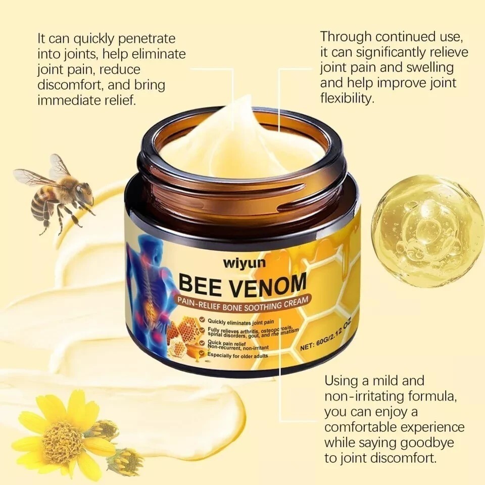 Bee Venom Joint Pain Relief Cream Joint &amp Bone Cream For Men Women Treatment~