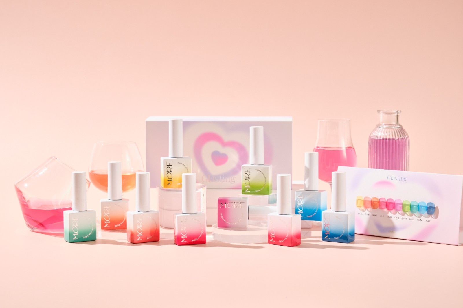 More Gel Glasting Syrup Gel Polish 10 Colors Soak Off Nail Gel K-Beauty