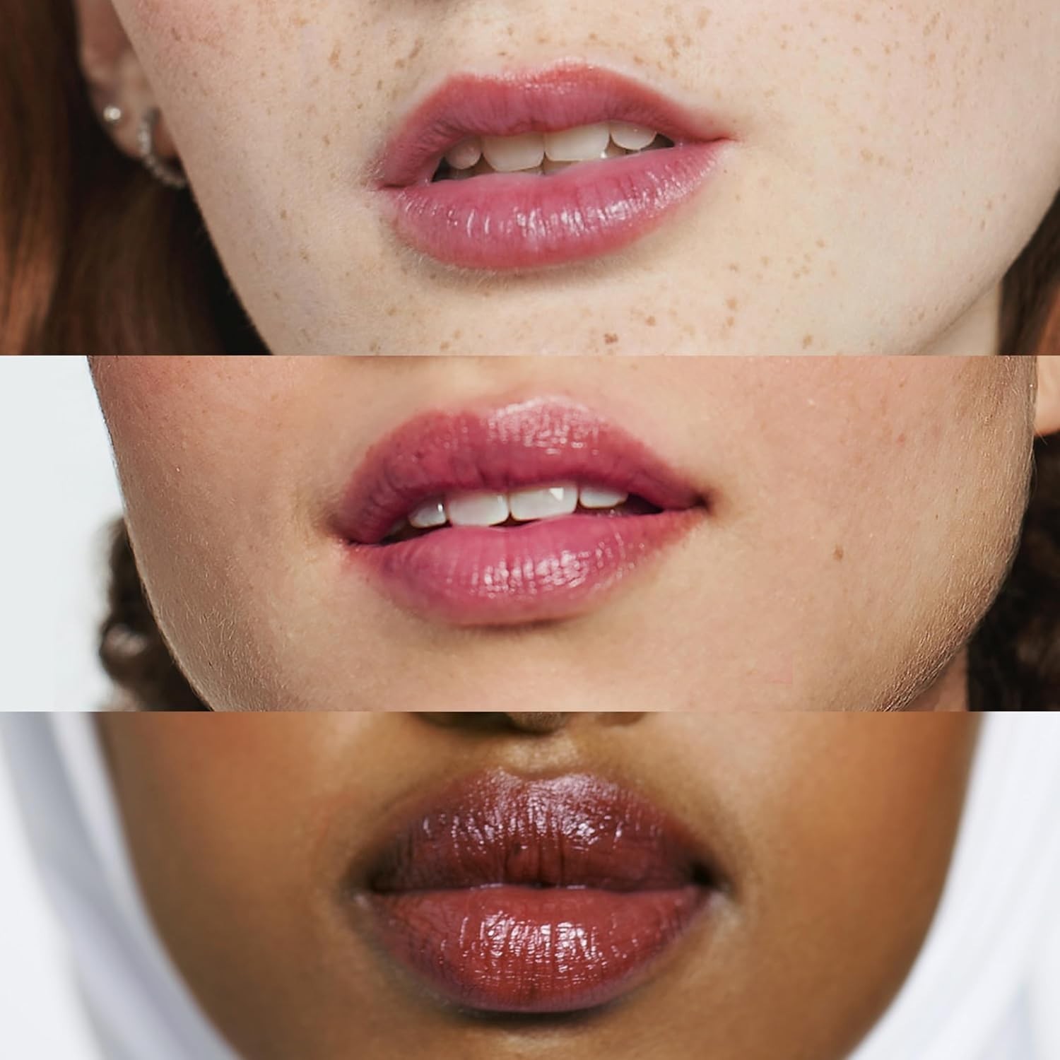 Tinted Lip Balm 3 Pack Sheer Lightweight Black Honey Pink Nude