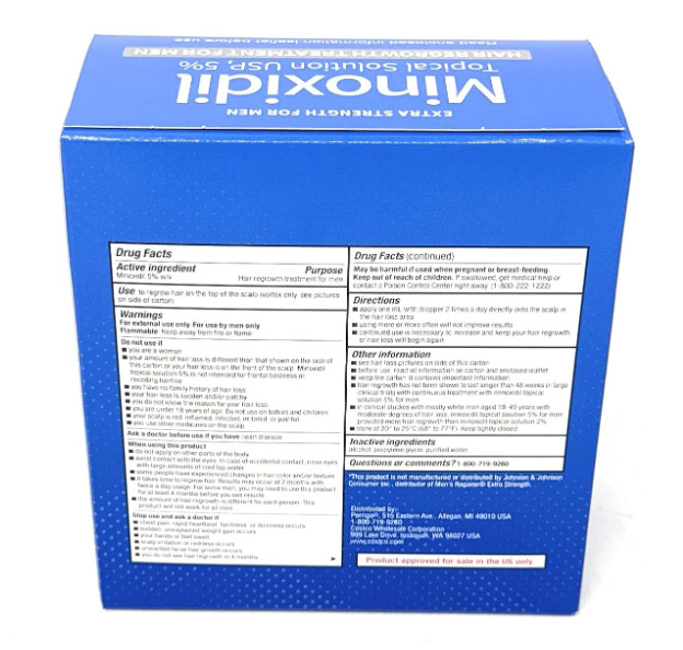 Kirkland Signature Minoxidil 5% Hair Regrowth Treatment for Men – 6 Month Supply