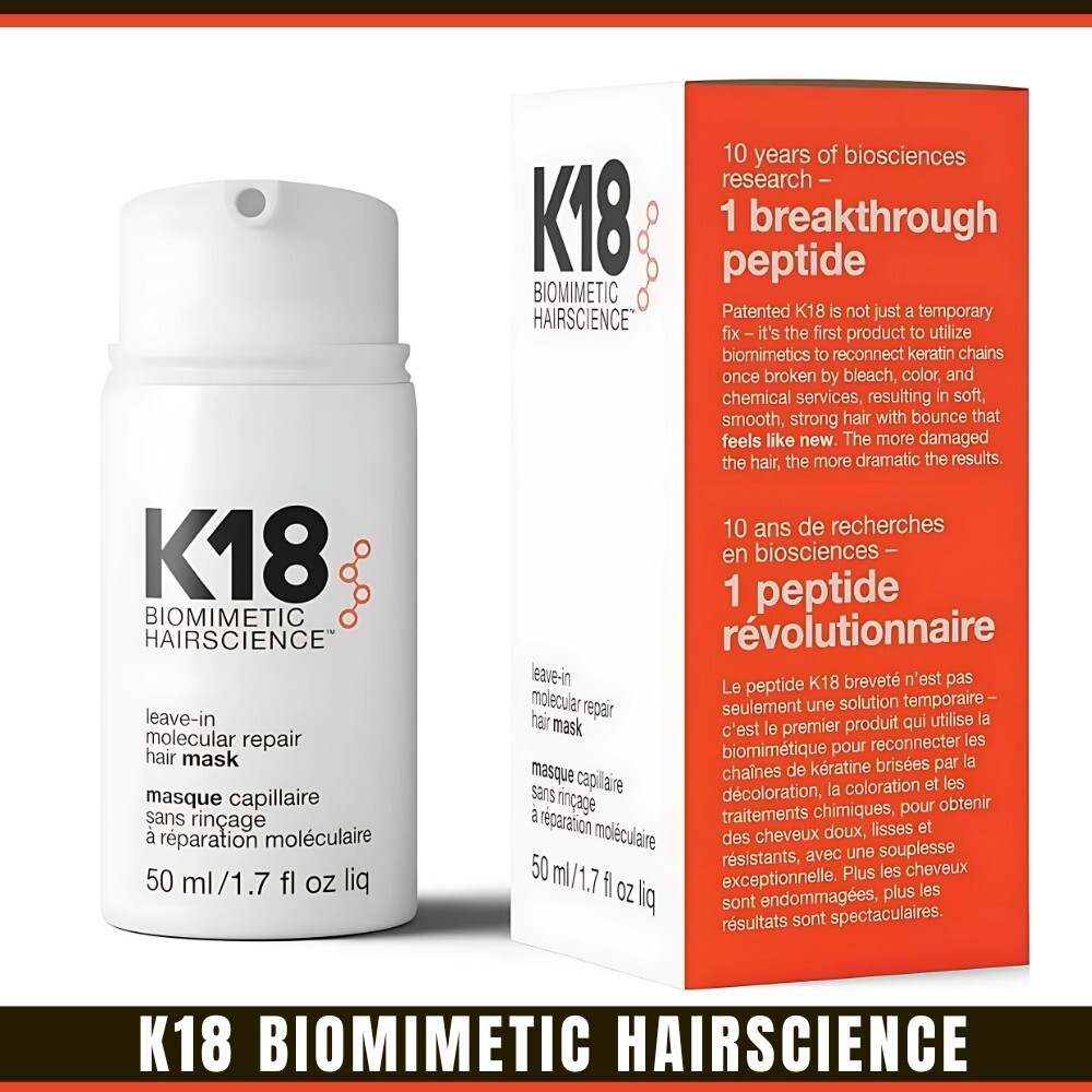 K18 Hair Mask Leave In Molecular Repair Biomimetic Hairscience 50ml 1.7oz