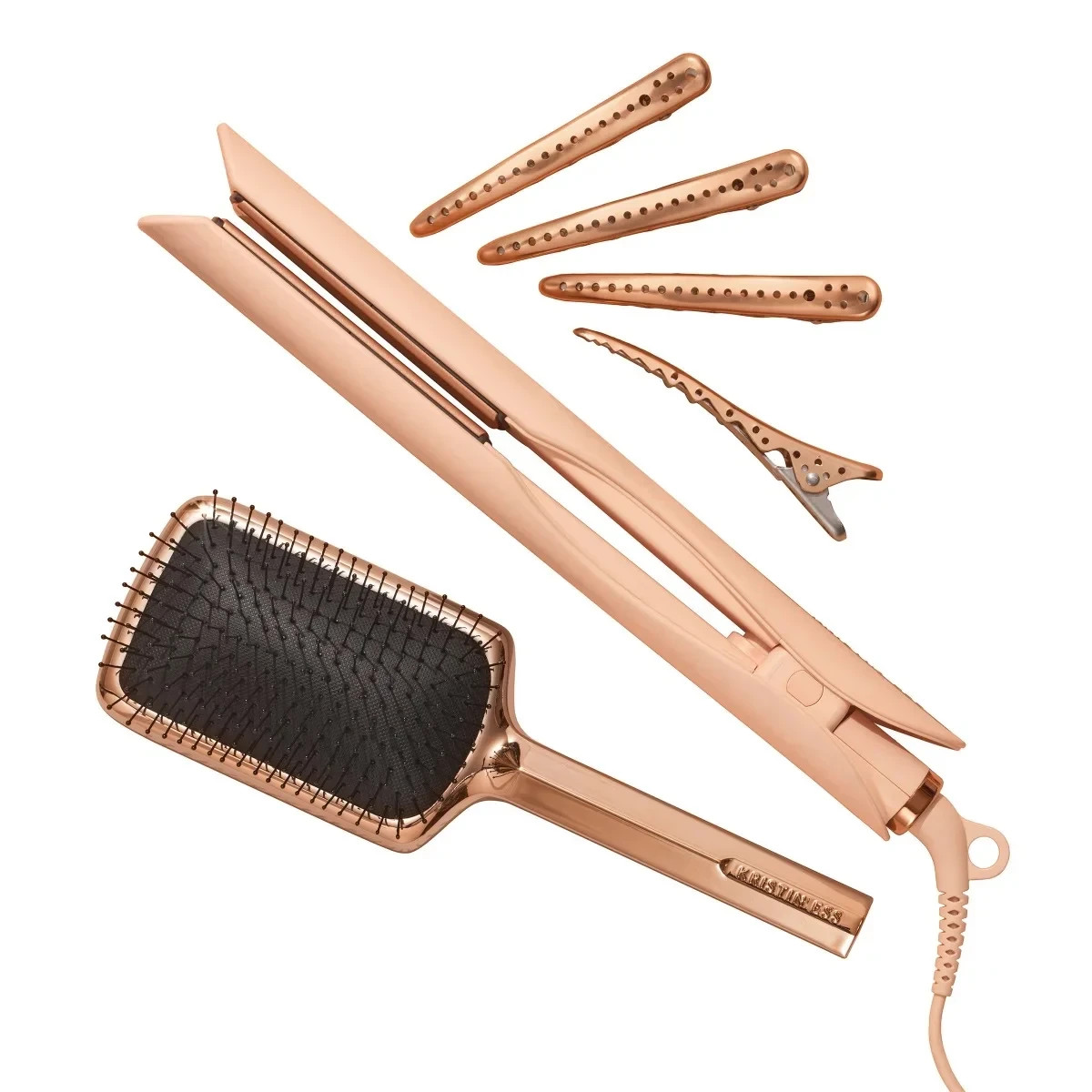 Kristin Ess Hair Signature Styling Set 3-in-1 Ceramic Flat Iron 4 Heat Settings