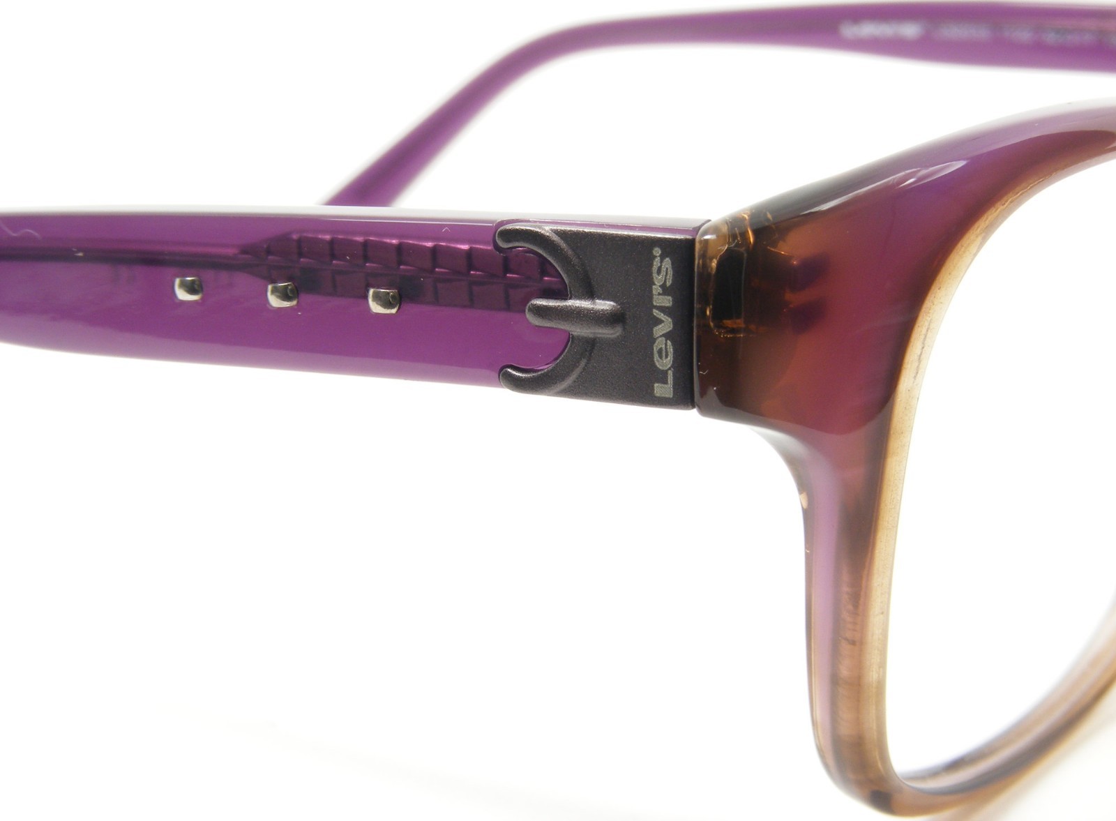 Levi’s LS2033 1122 Transparent Gradient Purple /Brown Eyeglasses Frame 52-17-135