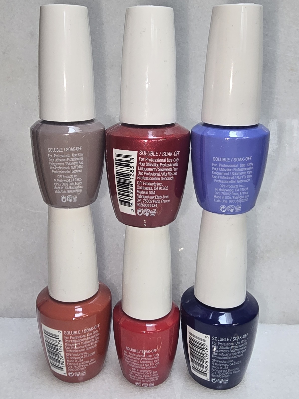 WHOLESALE SET OF 6 – OPI GELCOLOR Gel Nail Polish -Soak Off SET OF 6, New