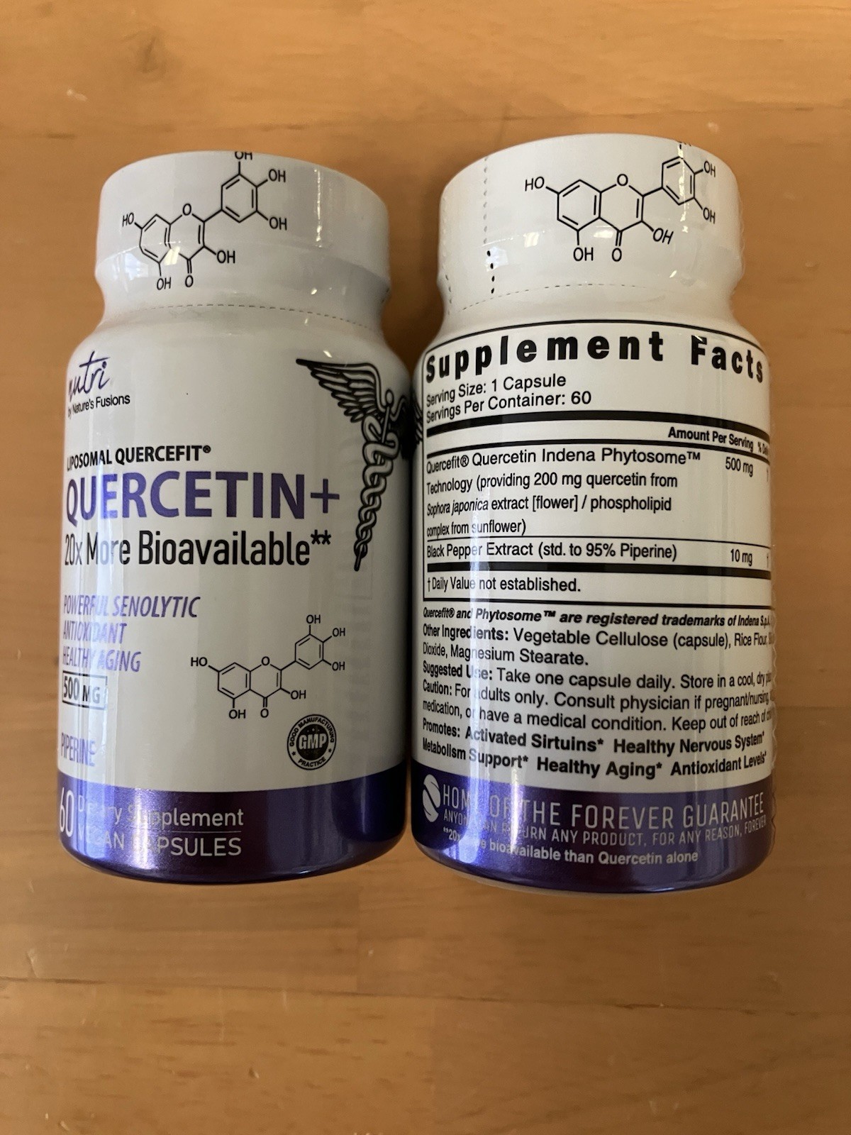 2-pk, Nutri by Nature’s Fusions Quercetin Dietary Supplement 500mg, 120 caps