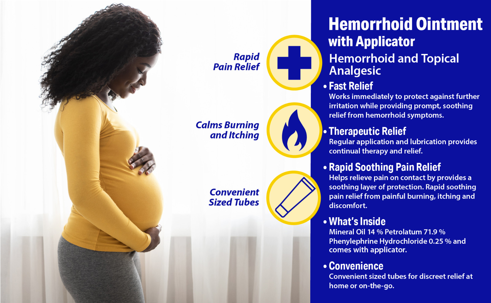 Hemorrhoidal Ointment 2 oz (Compare to PREPARATION H) – 3 pack