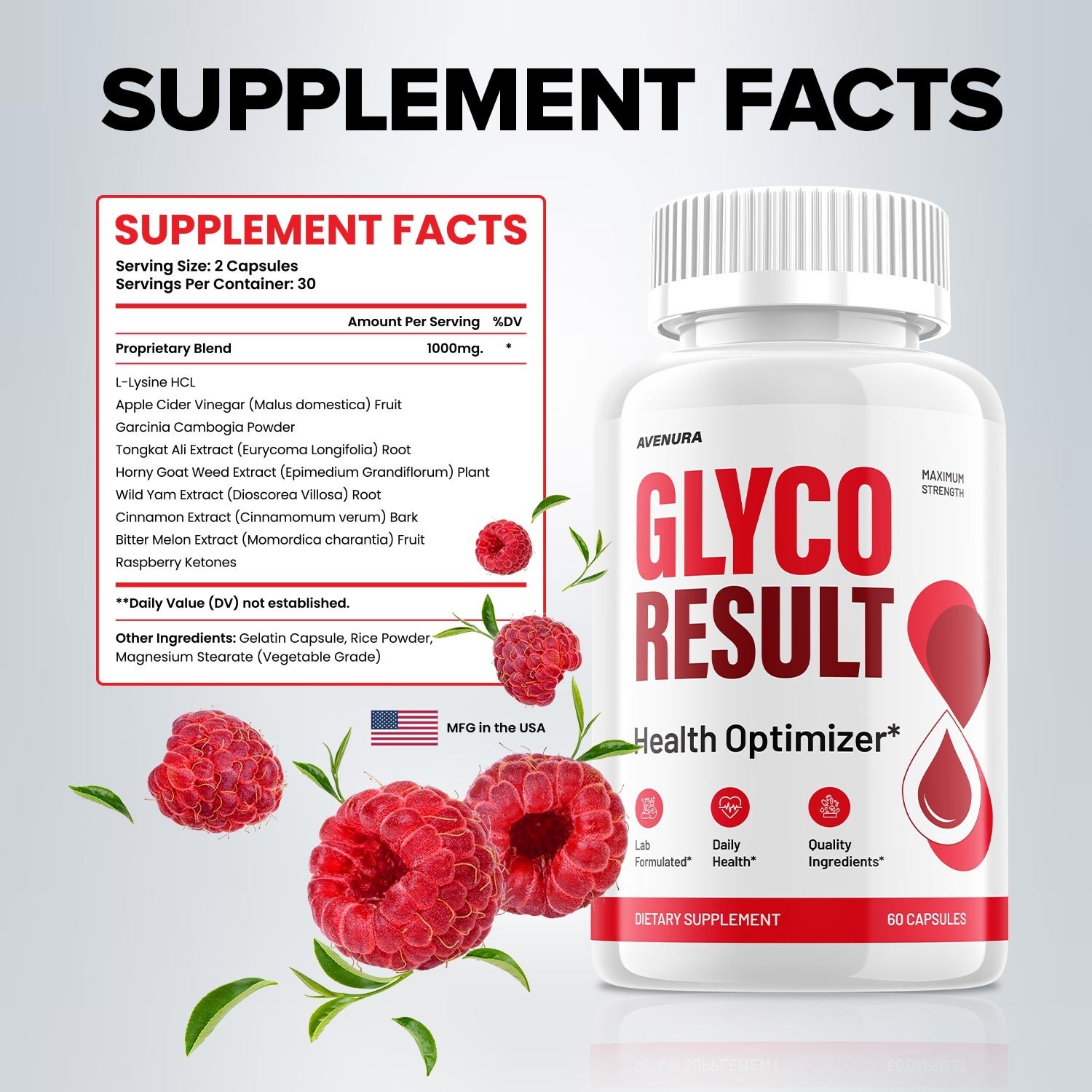 (1 Pack) Glyco Result Capsules – GlycoResult Natural Blend Glycogen Formula