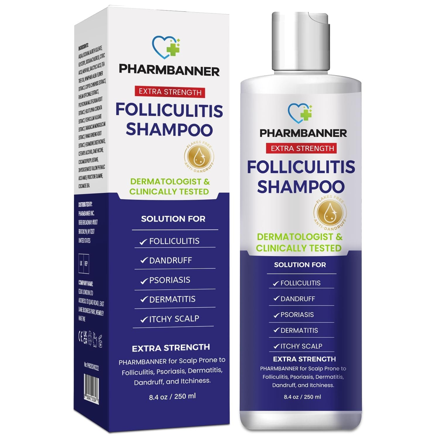 Anti-Fungal Shampoo for Folliculitis, Seborrheic Dermatitis, Scalp Psoriasis – I