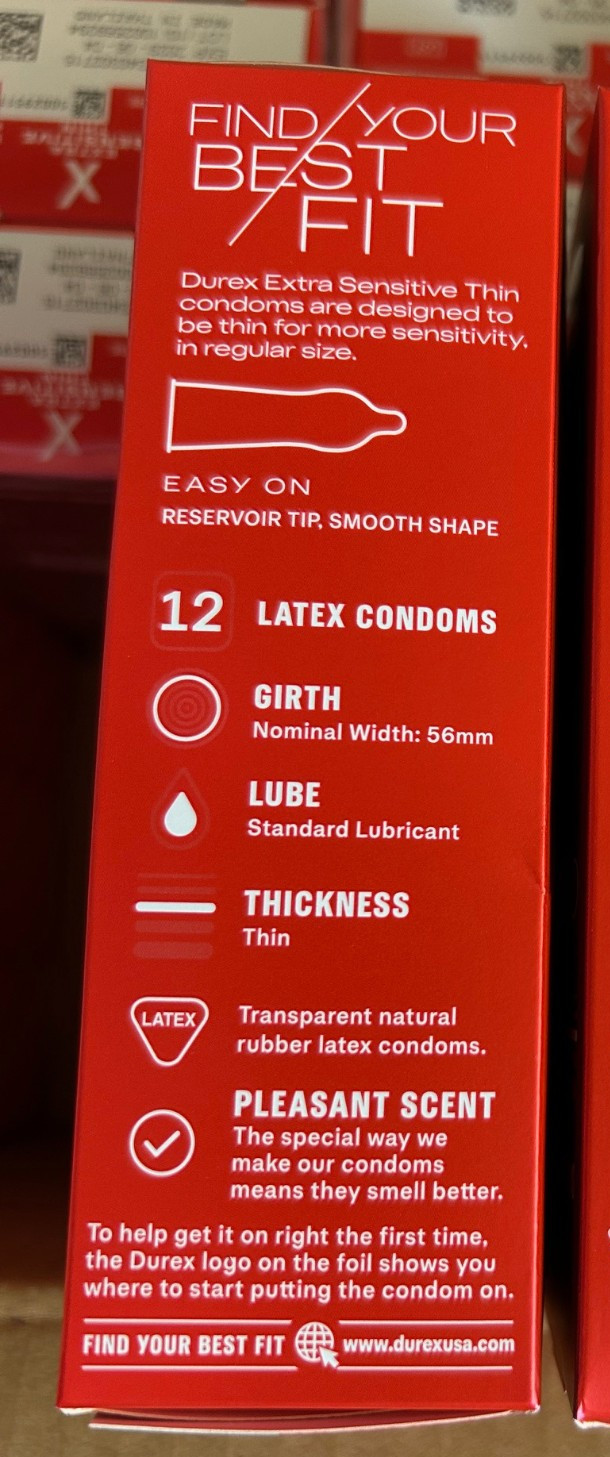 12x Durex EXtra Sensitive Thin Condoms regular fit latex EXP 6/2029 rubber New