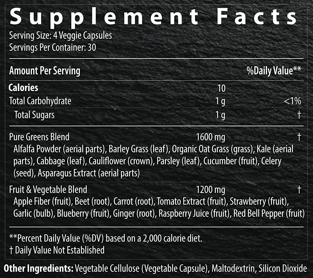 AUTHENTIC KaraMD Pure Nature Greens Fruit Vegetable Superfood 120 Ct Exp 01/2026