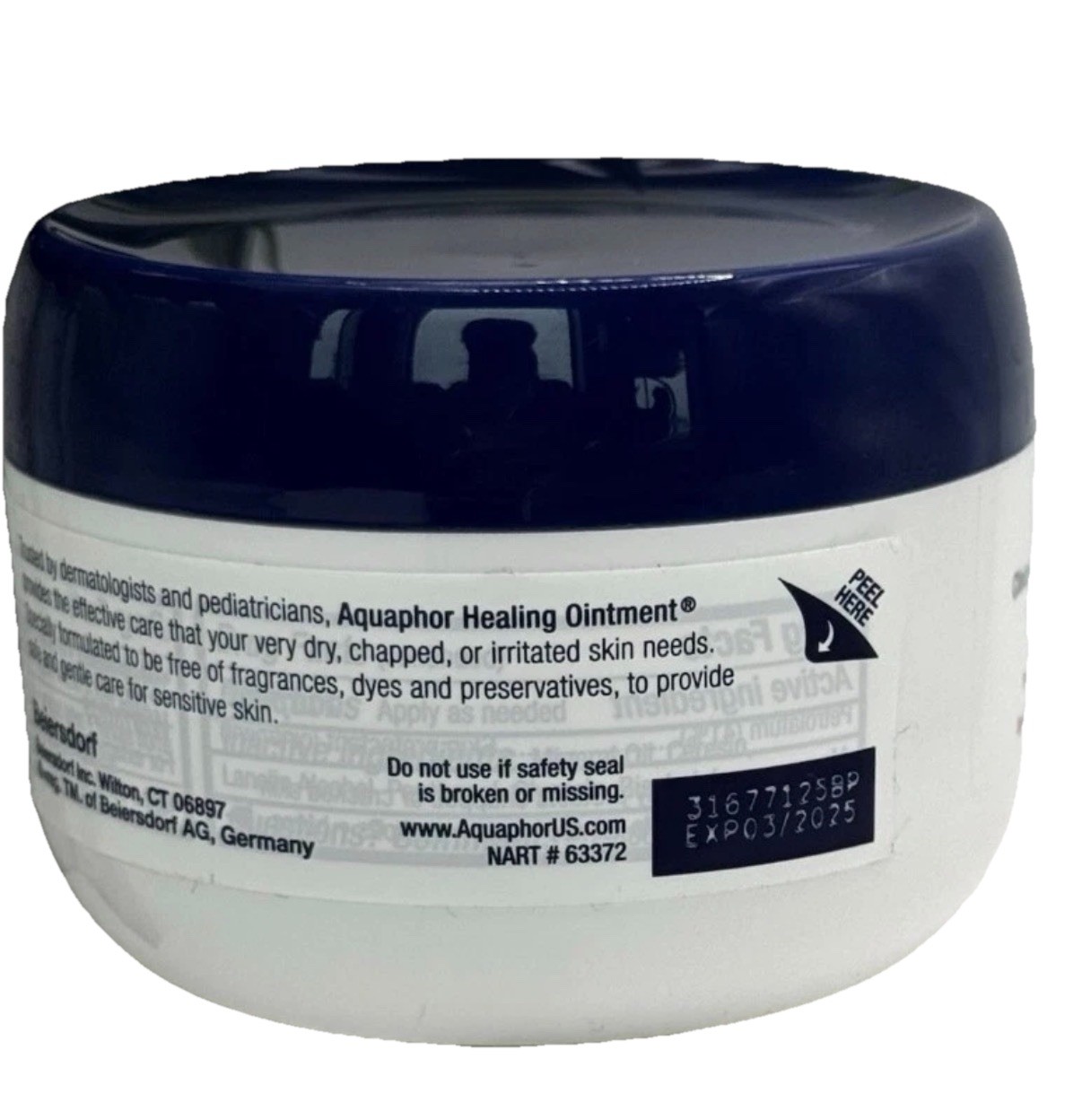 Aquaphor Advanced Therapy Healing Ointment For Dry Cracked Skin 3.5 oz.