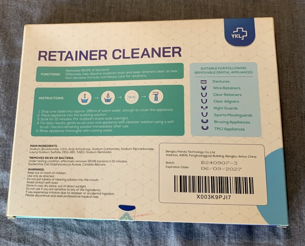 Retainer & Denture Cleaner Tablets – 1 Months Supply (36 Count (Pack of 1)