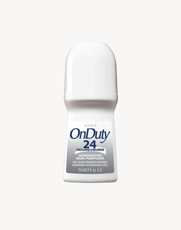 12-Avon ON DUTY 24 HOURS UNSCENTED Roll-on Deodorant 2.6oz