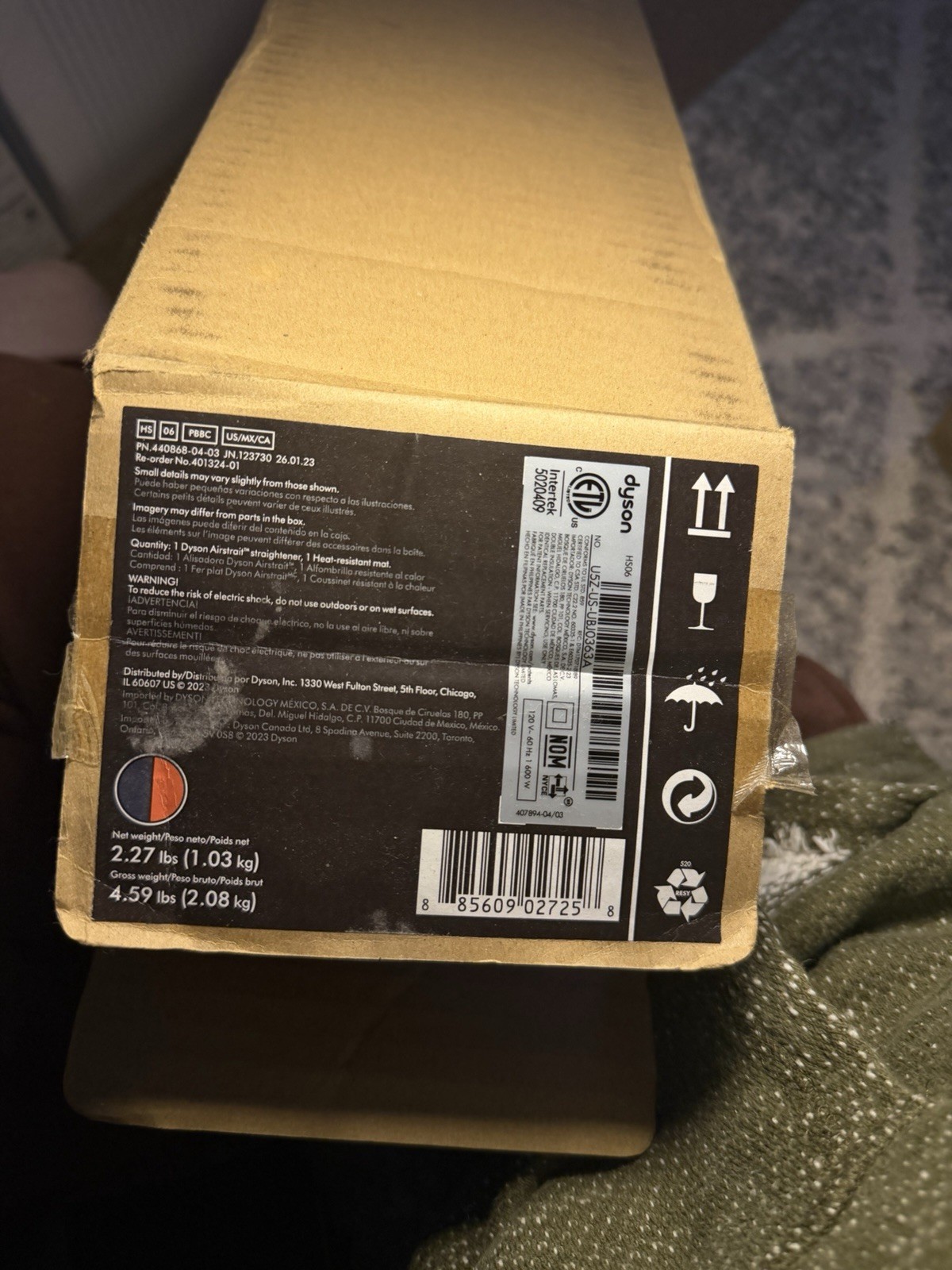 DYSON AIRSTRAIT STRAIGHTENER, WET TO DRY HAIR STRAIGHTENER NEW IN BOX!!!