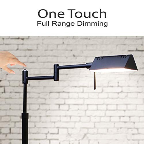 O’Bright Dimmable LED Pharmacy Floor Lamp, 12W LED, Full Range Dimming, Black