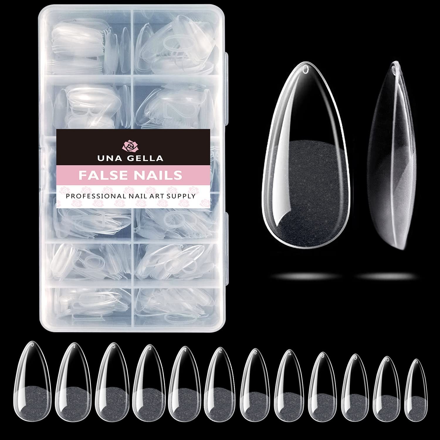 216pcs Almond Nail Tips – Pre-shaped Press On Gelly Nails for Perfect Manicures