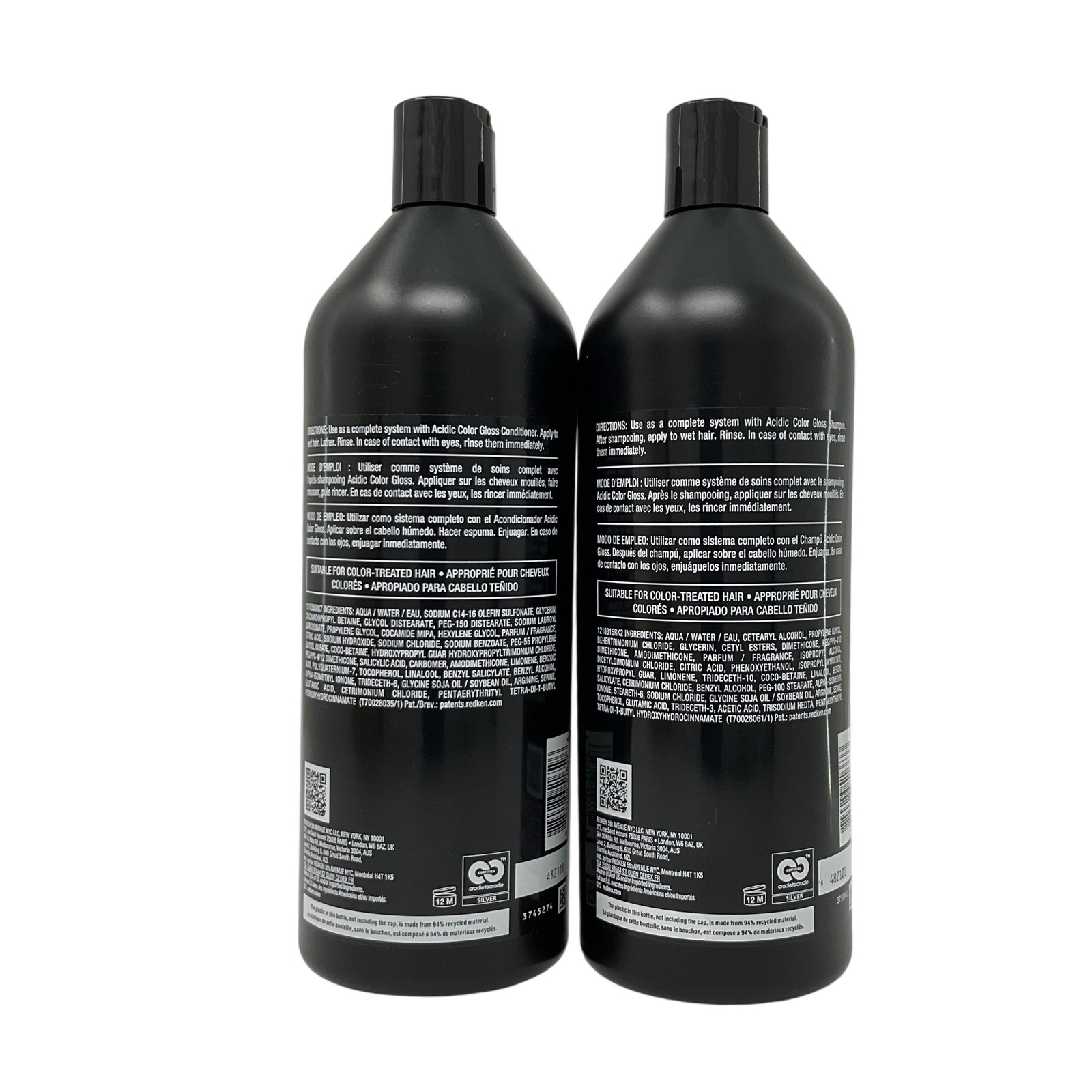 REDKEN Acidic Color Gloss Shampoo & Conditioner Duo Liter (33.8oz Each)