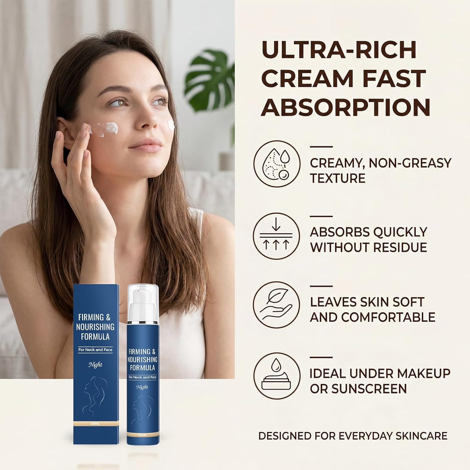Chelsea Laboratory Firm & Restore Formula Night Cream for Face and Neck, Firming