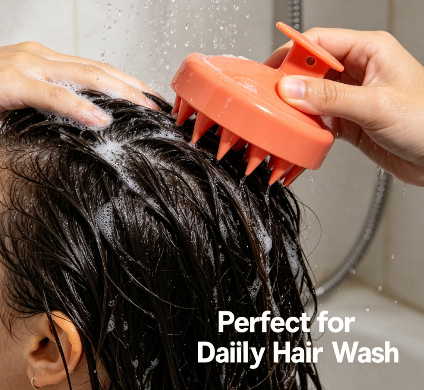 Scalp Massager Shampoo Brush – Deep Cleanse & Relaxing Head Massage Tool