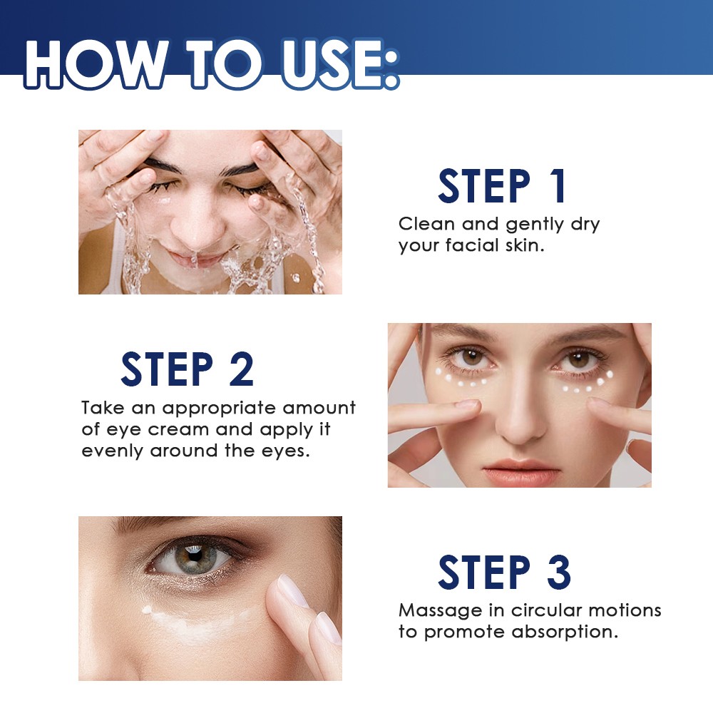 3Pack Firming Eye Serum for Rapid Reduces Under-Eye Bags, Wrinkles, Dark Circles