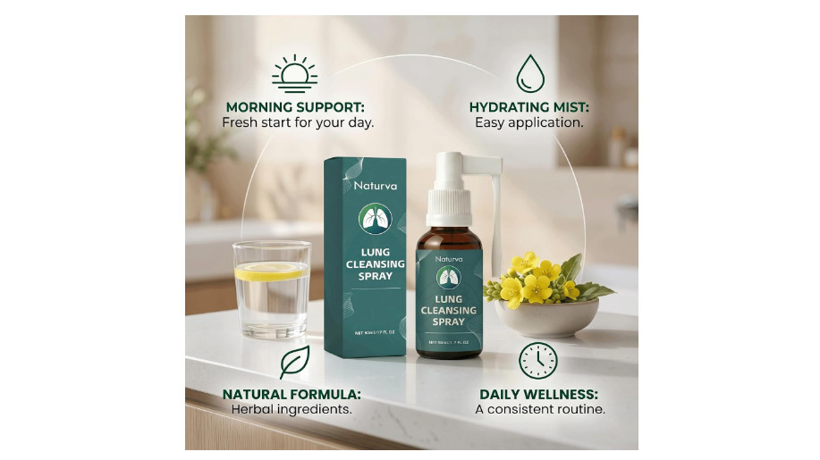 Naturva Lung Cleansing Spray,Calendula Leaf Extract Spray Herbal Lung Cleanse Sp