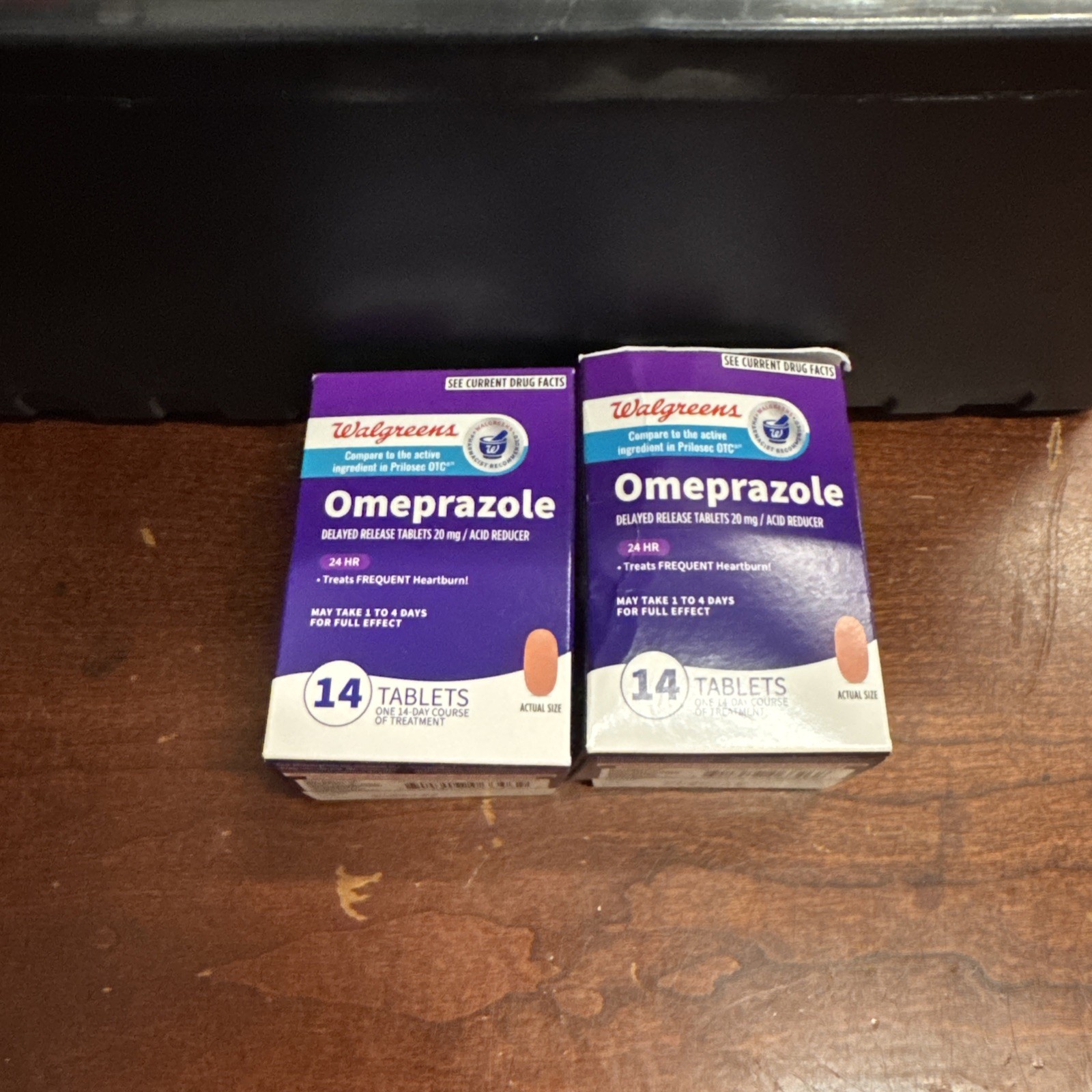 Omeprazole 20mg Tablets 24 HR Delayed Release, Acid Reducer, 14 Count, Pack Of 2