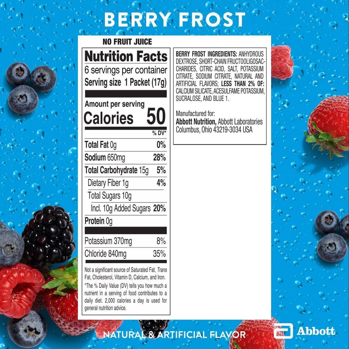 Pedialyte AdvancedCare Plus Electrolyte Powder – Berry Frost – 6ct/3.6oz