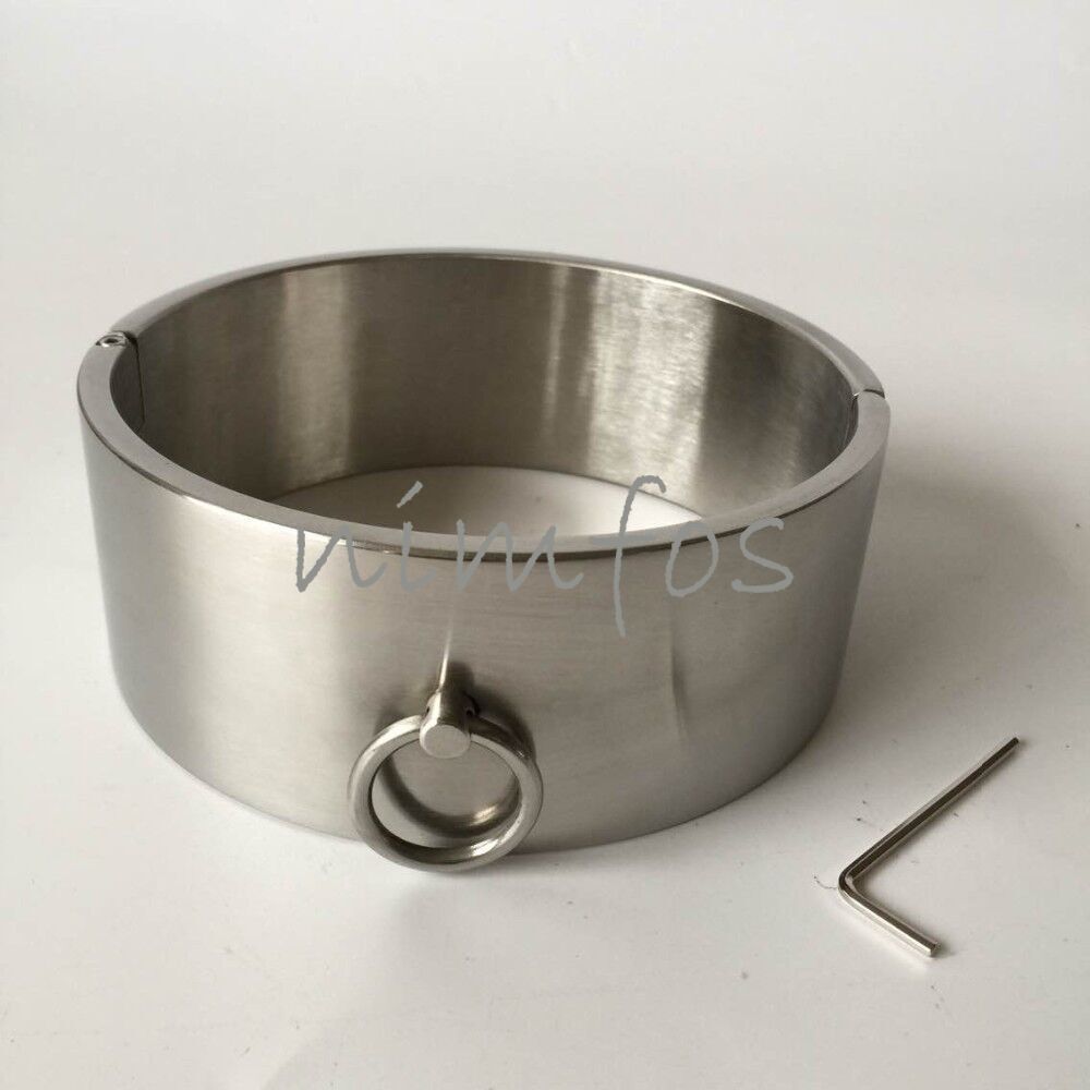 6CM Heavy Duty 100% Stainless Steel Neck Collar Neck Corset Cuff Binding 4 Size