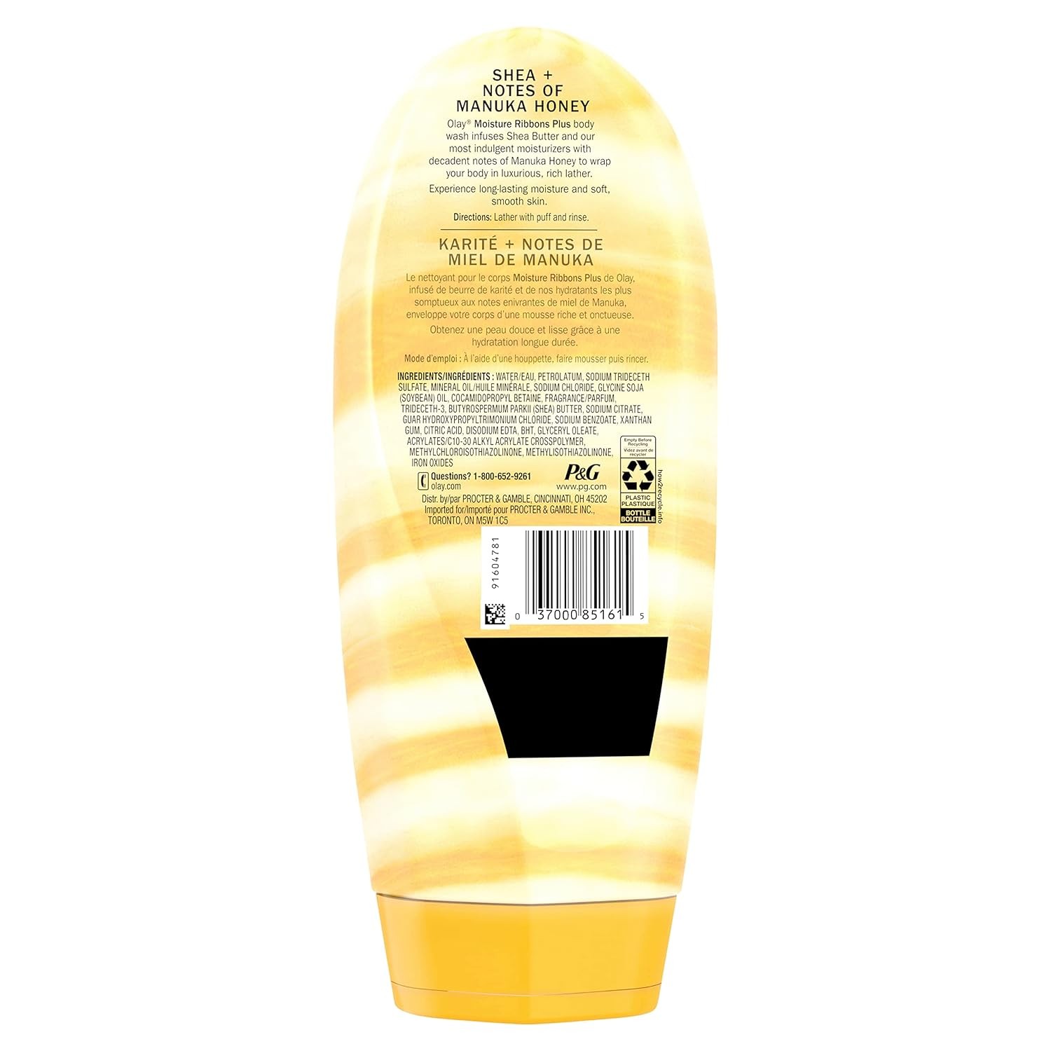 Olay Moisture Ribbons Plus Body Wash Shea Butter Manuka Honey Women
