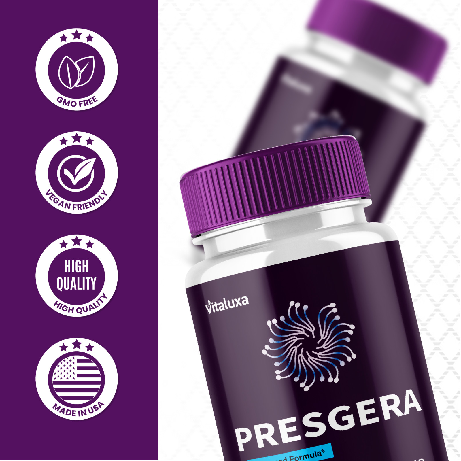 (5 Pack) Presgera Nerve Pills Advanced Health Support Formula (300 Capsules)