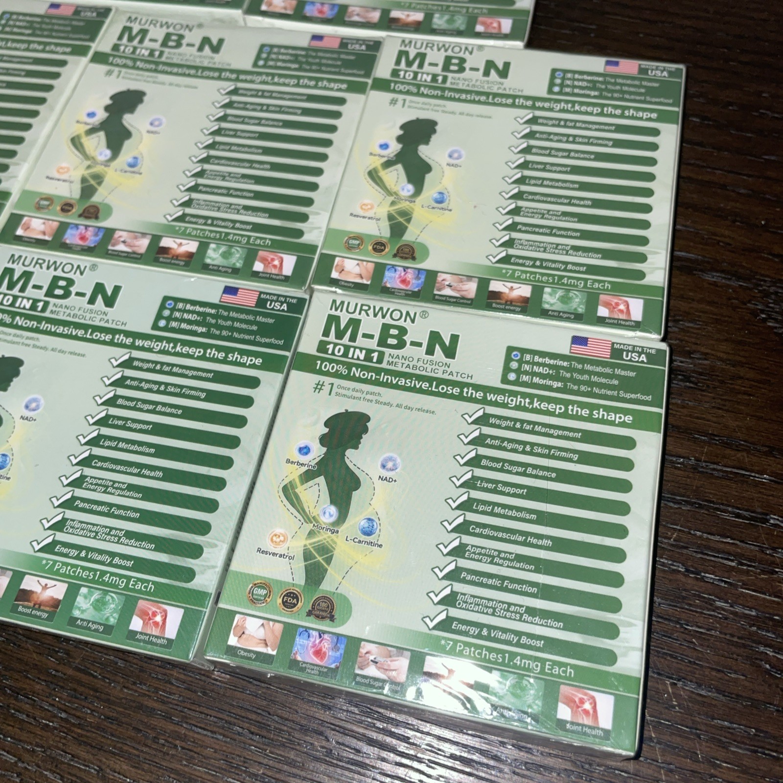 10 SEALED Moringa Berberine X NAD + 10 in 1 M-B-N Nano Microneedle Patch 70ct