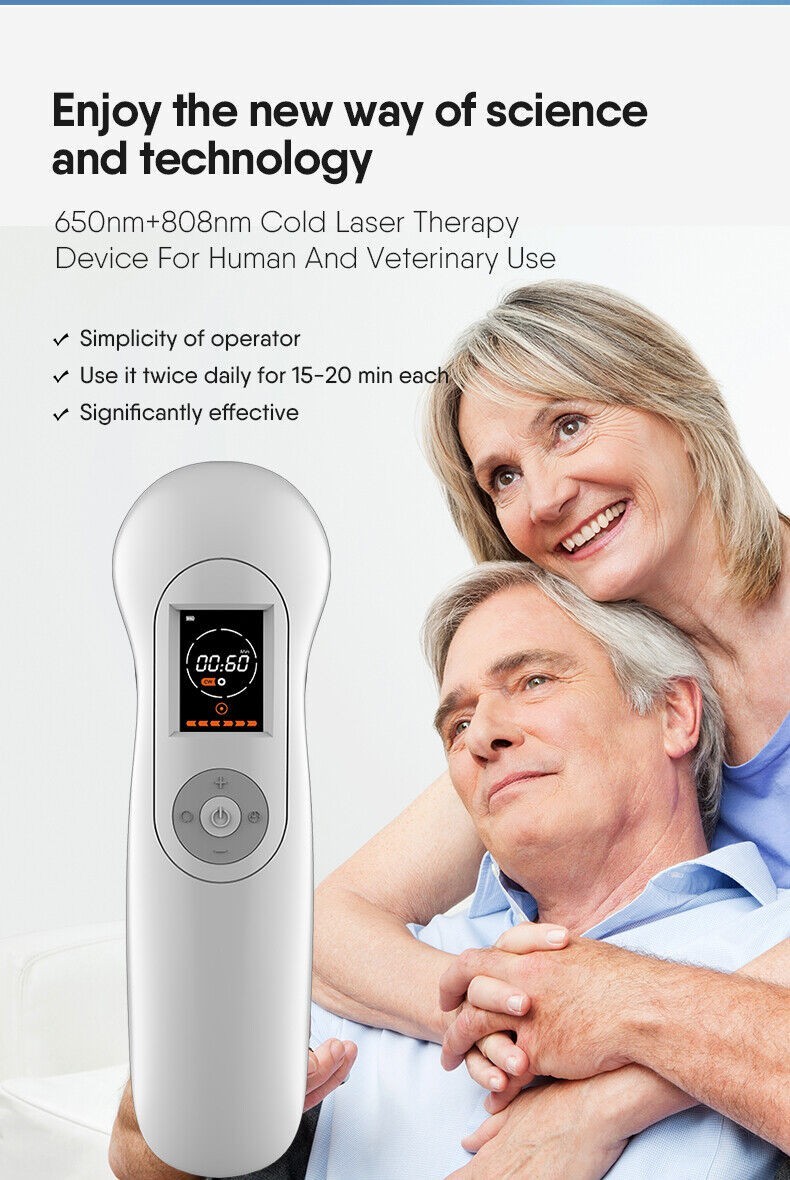 Cold Laser Therapy Device 1300mW Pain Relief LLLT Soft Red Light Lazer Treatment