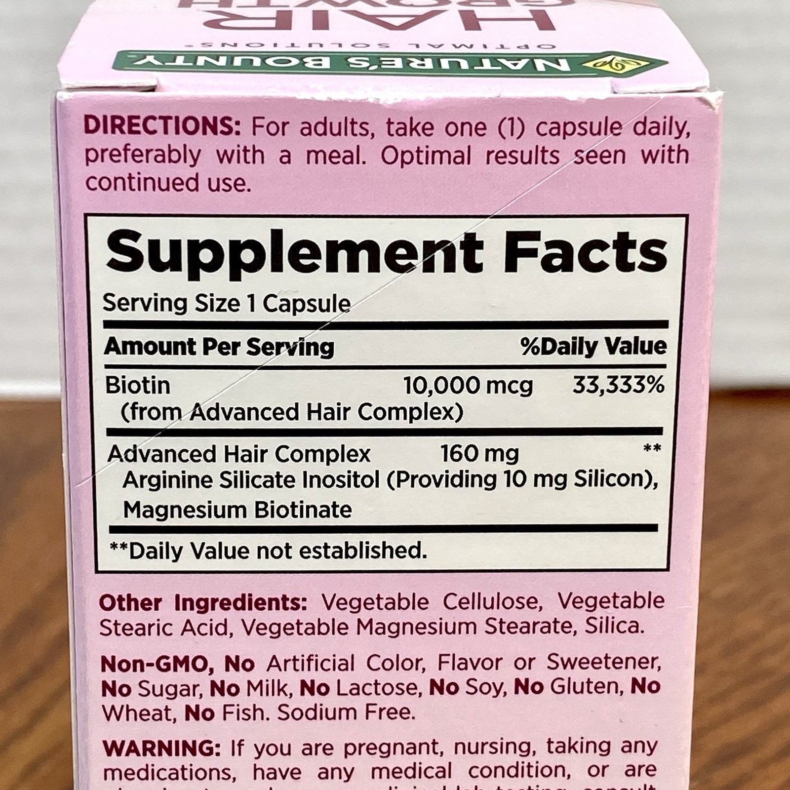 Nature’s Bounty ~ Hair Growth Supplement ~ 30 Capsules ~ Exp 01/2027