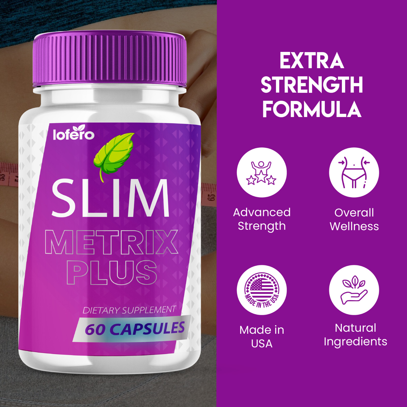 Slim Metrix Weight Loss Dietary Supplement Capsules SlimMetrix Diet Pill (60 ct)