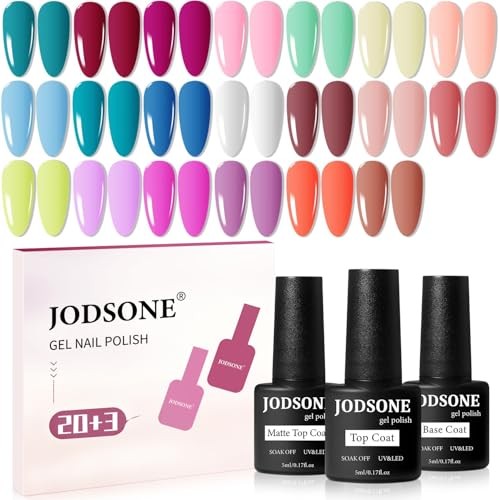 23 PCS Gel Polish Kit Colorful Fashion Classic Nail Gel Set 3 Bottles of B26