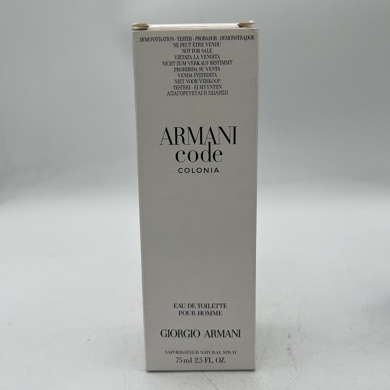Giorgio Armani Code Colonia EDT 2.5 oz. New Open Box 2018 Formula *See Details*