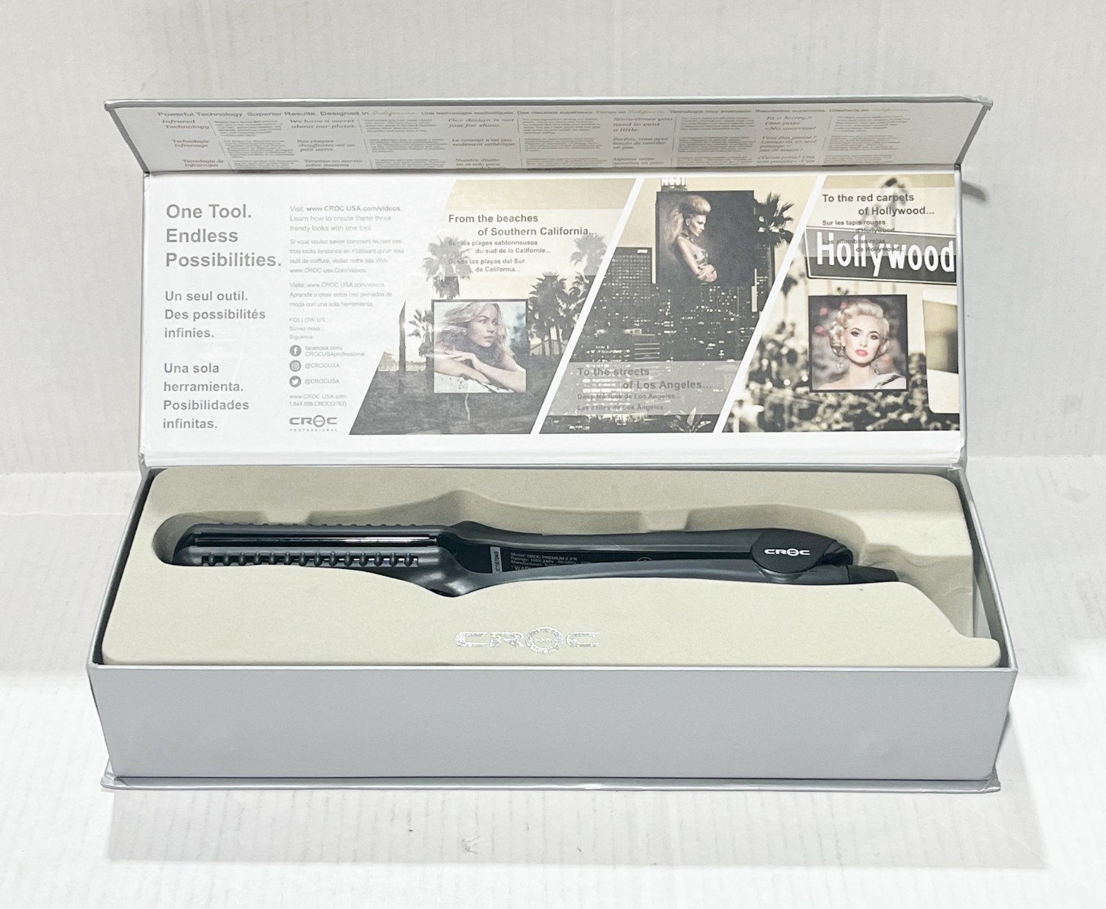 CROC Professional Premium Infrared 1.5” Flat Hair Iron Straightening Digital