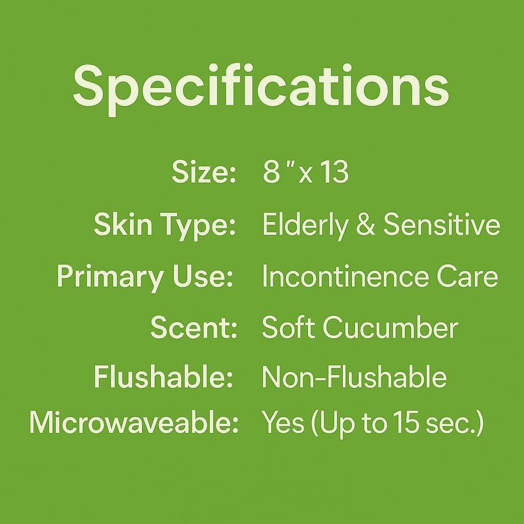 Adult Wipes For Elderly Softly Scented – 8×13″ 720ct (12 Packs of 60)