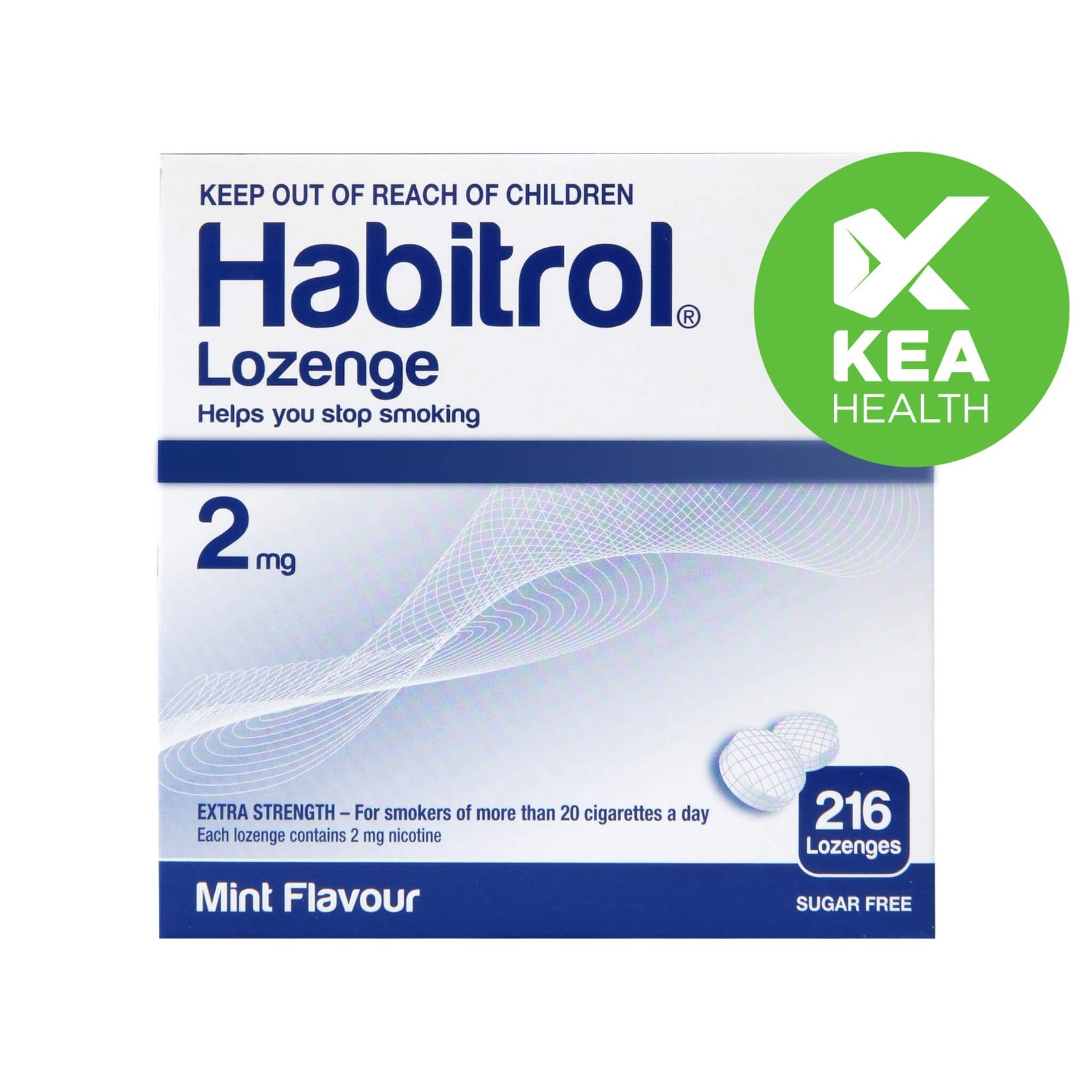 Habitrol Nicotine Lozenge 2mg MINT 216 pieces – 1 box – QUIT Smoking Now