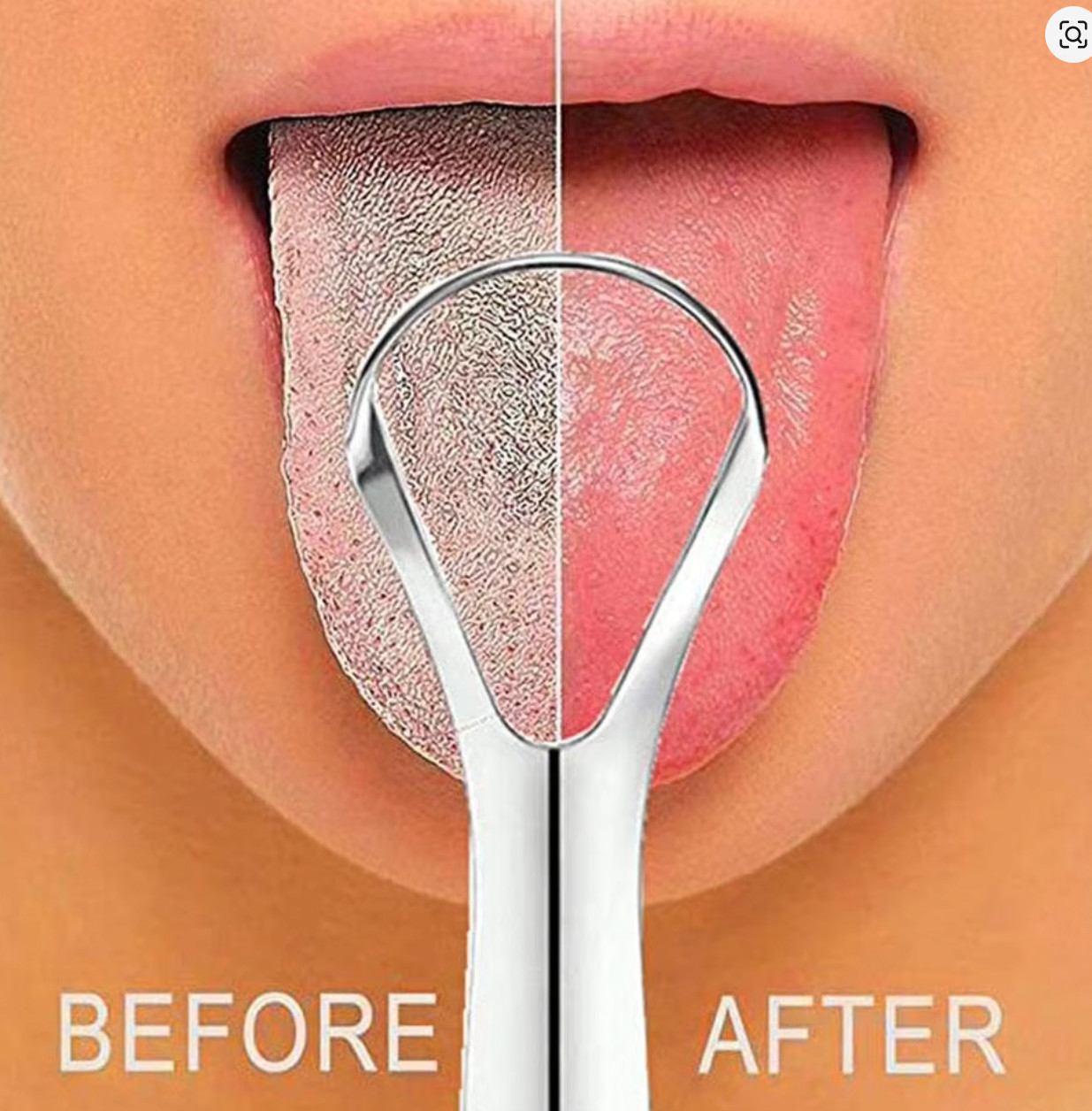 1Pcs Portable Single Layer Tongue Scraper Reusable Stainless Steel Oral Mouth Br
