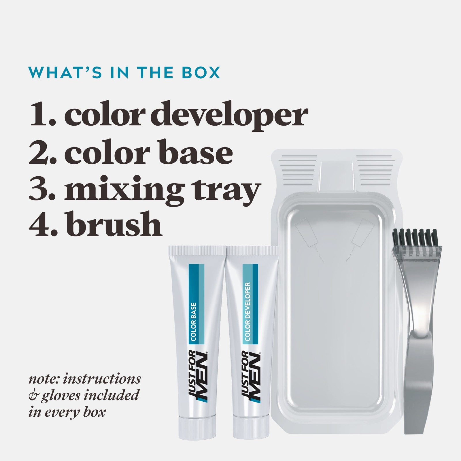 Just For Men Mustache & Beard, Beard Dye for Men with Brush Included