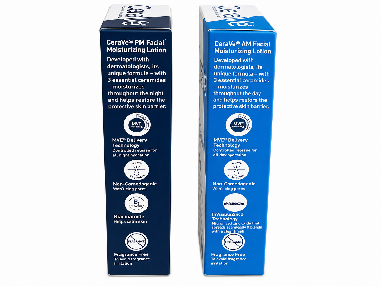 CeraVe AM/PM Facial Moisturizing Lotion Skin Care Set Ultra Lightweight 3oz New