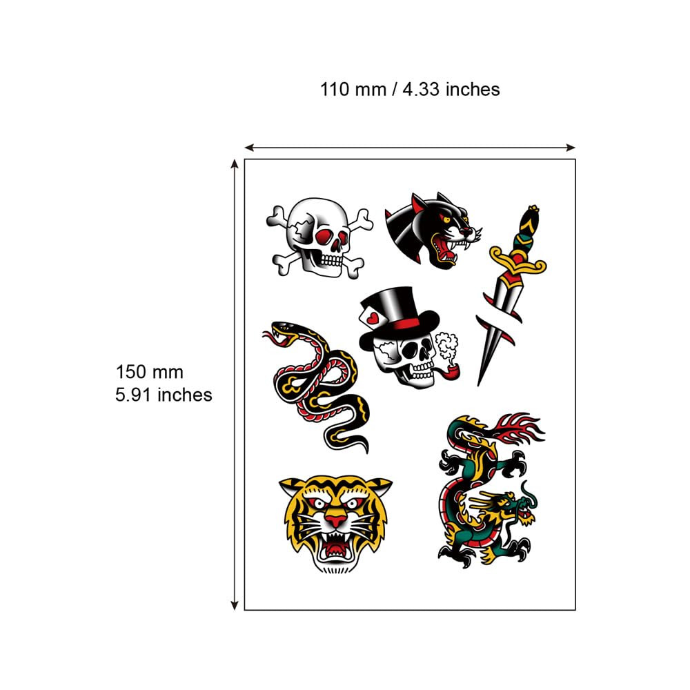 Anchor Skull Swallow Temporary Tattoo Sticker Waterproof Adult Men Women Hand Ar