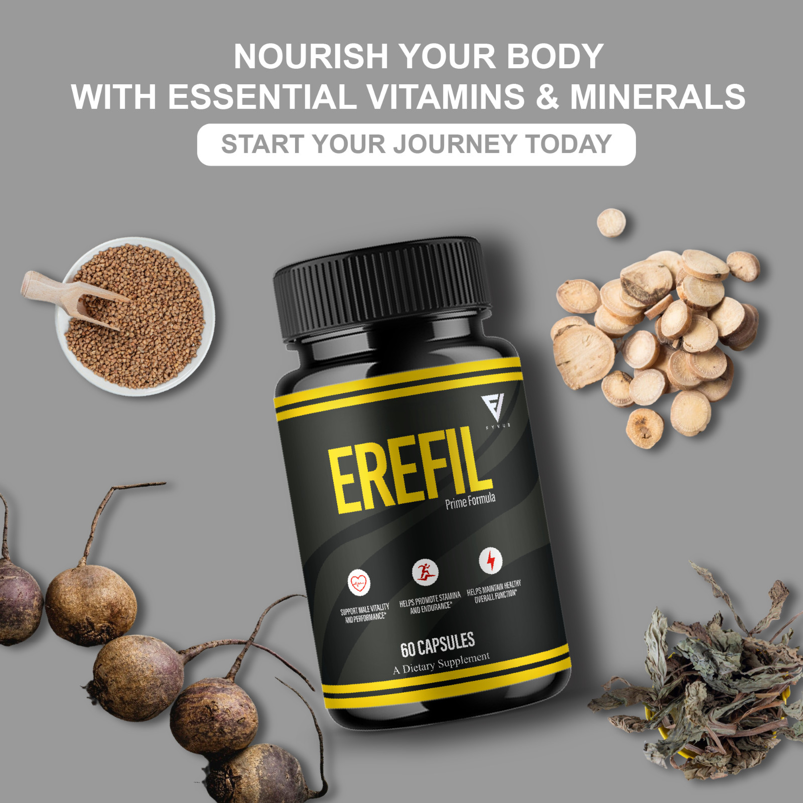 Erefil Premium Performance Capsules, Erefill Supplement (60 Capsules)