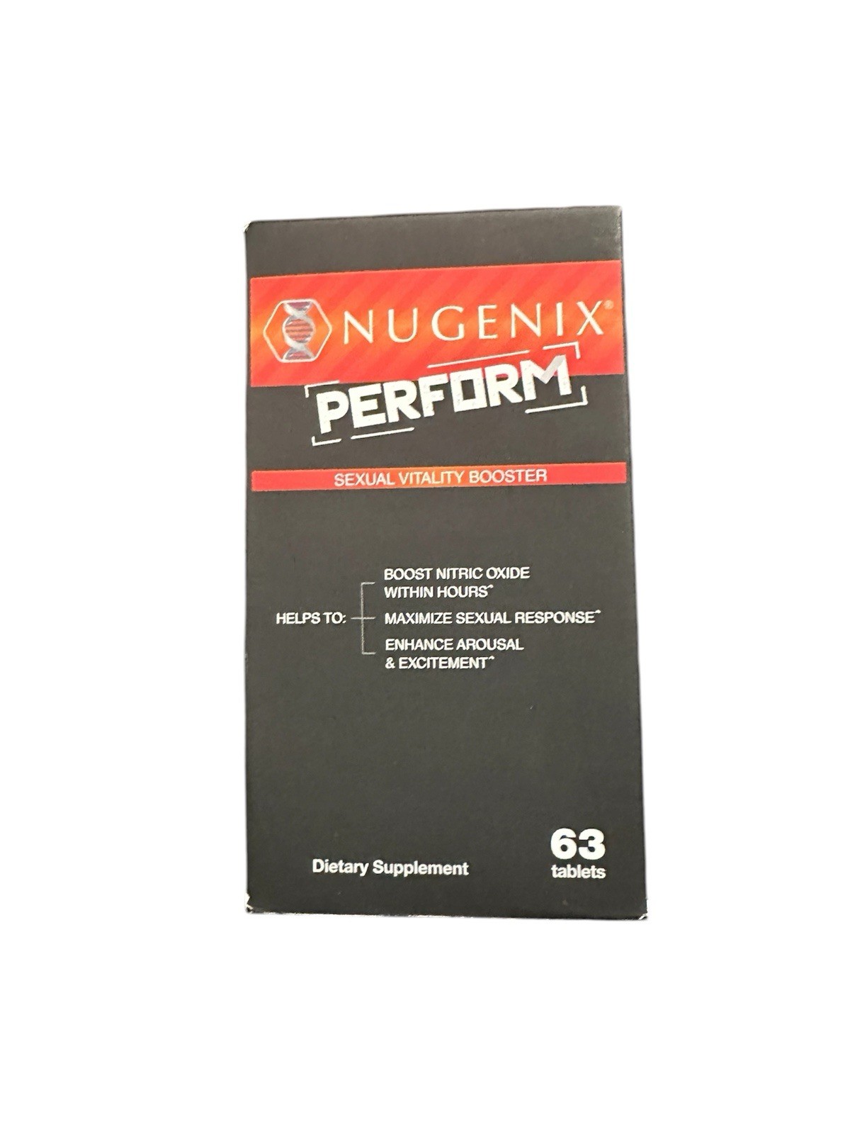 Nugenix Perform Nitric Oxide and Vitality Booster for Men 63 Tablets EXP 2027+