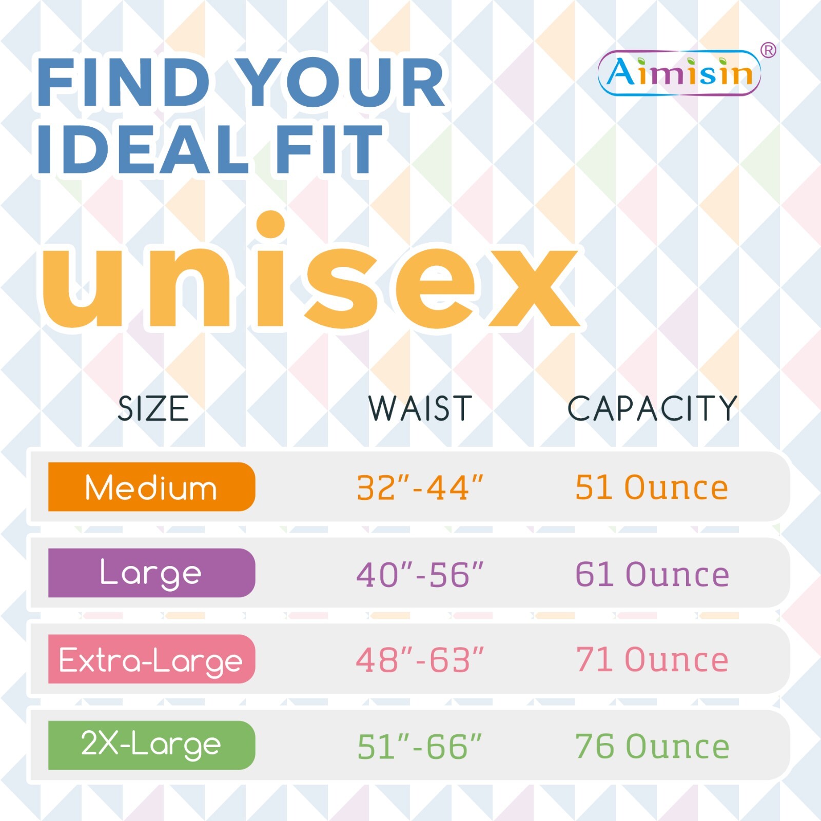 Aimisin Super Absorbency Adult Diaper, Incontinence Diapers with Tabs Men Women