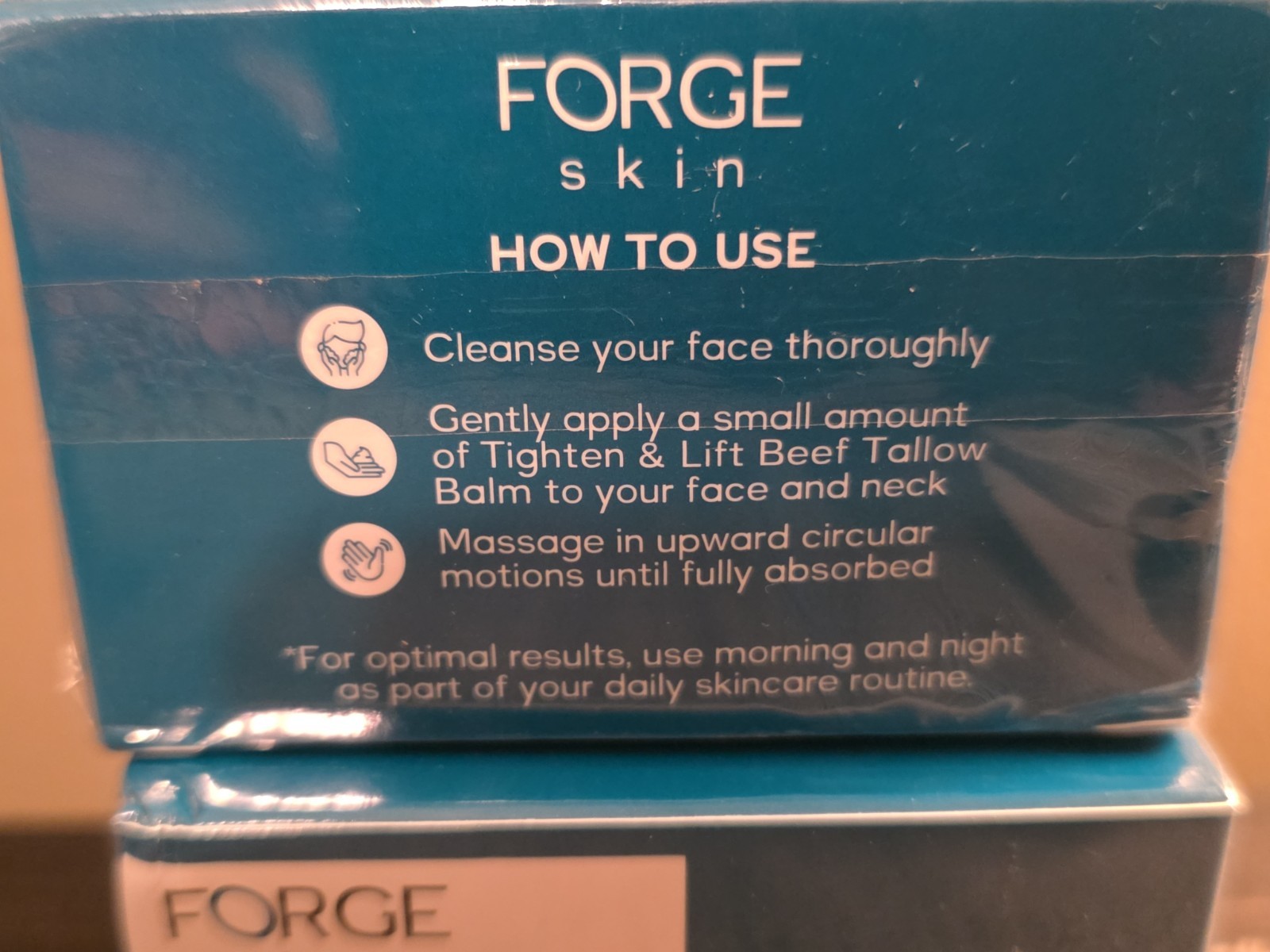 Forge Skin Tighten & Lift Beef Tallow Balm, Face & Neck Balm, 2 Pack, New Sealed