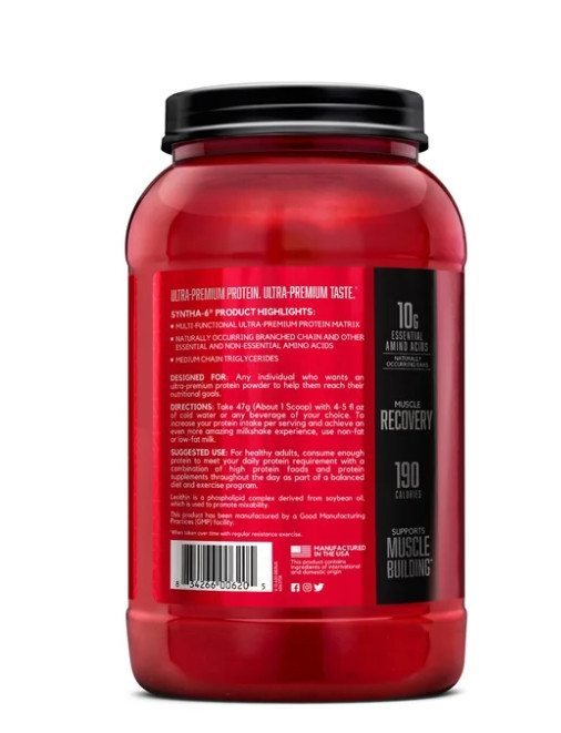 BSN Syntha-6 Whey Protein Powder Chocolate 2.91LB