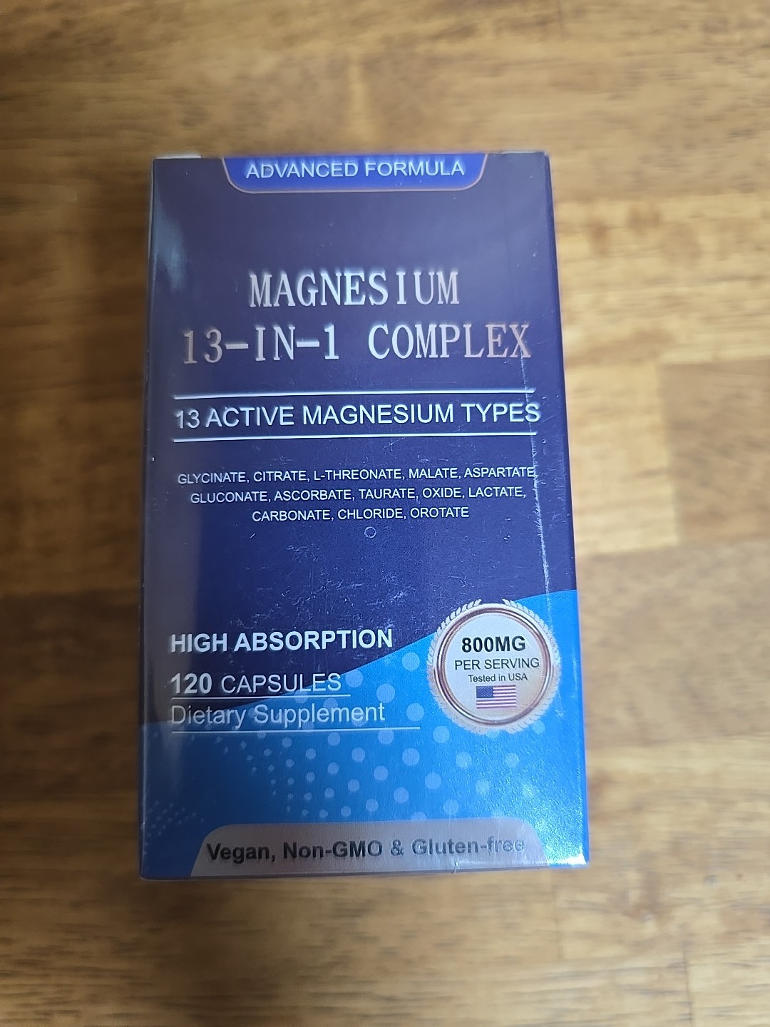 Magnesium Complex 13 in 1 Magnesium Glycinate, Citrate, Malate, Orotate USA 120C