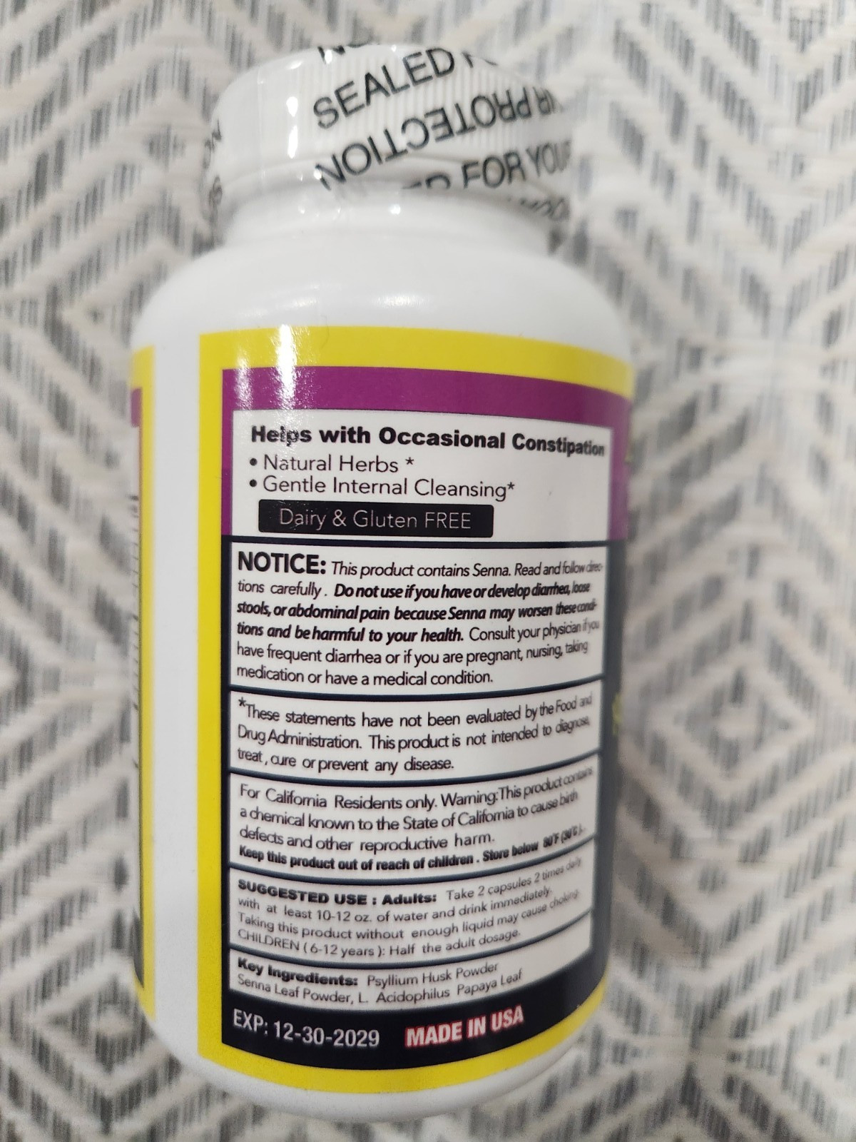 INTESTINAL CLEANSING 120 CAPSULES 12/2029 LIMPIEZA INTESTINAL REFORZADA ESCOBA M